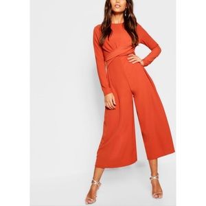 Knot Front Culotte Jumpsuit